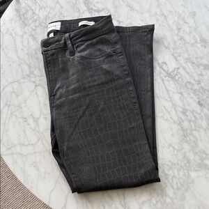 Frame Denim Le Crop Mini Boot Patterned Jeans